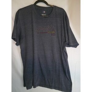 Vintage MLB Atlanta Braves Ring Spun Soft T Shirt Mens XL Gray‎ Baseball